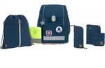 L&auml;ssig Boxy Unique navy 7tlg.Schulranzenset - Grau