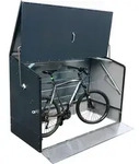 Trimetals Metallger&auml;tehaus Fahrradbox mit klappbarer Einfahrtsrampe f&uuml;r bis...