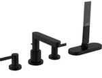 Hansgrohe Finoris mattschwarz 4-Loch Wannenrandarmatur mit sBox, 76444670 - Schwarz