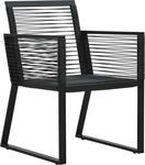 vidaXL Gartenst&uuml;hle 2 Stk. Schwarz PVC Rattan