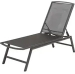 TrendLine Alu Sonnenliege Comfort Textilen Bespannung, schwarz - Schwarz