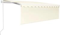 vidaXL Markise Automatisch Einziehbar mit Volant 4x3 m Creme