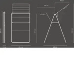 Brabantia HangOn W&auml;schest&auml;nder 15m - Zusammenklappbarer W&auml;schest&auml;nder - Wei&szlig; -