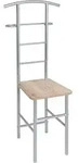 HAKU Herrendiener alu, eiche San Remo - MDF, Metall, B/H/T: 46x109x46 cm - Grau/Braun