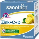 sanotact Zink + C + D (20 Lutschtabletten) - Zink Tabletten mit Vitamin C & Vitamin