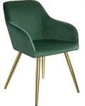 tectake&reg; Esszimmerstuhl Marilyn gepolstert, in Samtoptik 58 x 62 x 82 cm -