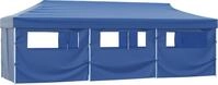 vidaXL Faltzelt Partyzelt Pop-Up mit 8 Seitenw&auml;nden 870x291x315 cm Blau