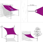 vidaXL Sonnensegel 160 g/m2 Dunkelgr&uuml;n 2x2 m HDPE - Gr&uuml;n