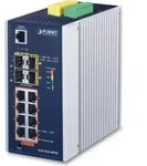 PLANET Industrial L2+ 8-Port 10/100/1000T 802.3at PoE + - Blau/Silber