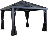 Sojag South Beach 1212 Metall Gartenpavillon mit Moskitonetz 4x4 m