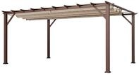 Paragon Outdoor Aluminium Pergola Florenz 1116 Holzoptik dunkelbraun/braun