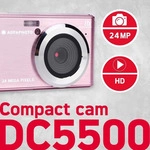 AgfaPhoto Compact DC5500, 24 MP, 5600 x 4200 Pixel, CMOS, HD, Pink - Rosa
