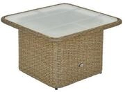 Merxx Gartentisch, h&ouml;henverstellbar, Glasplatte, 72 x 72 x 45/62 cm -