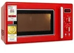 Exquisit Retro-Mikrowelle 700 Watt, 25,5 cm Drehteller, 1000 Watt Grill, 20L, 5