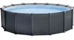 INTEX 26384GS Frame Pool 478x124cm Graphit Set Sandfilterpumpe Leiter Abdeckplane -