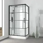 Dusche Komplett MARWELL Design Komplettdusche Fertigdusche Bricks 110 x 80 x...