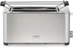 Caso Classico T4 1926 Langschlitz-Toaster, Edelstahlgeh&auml;use, Stoppfunktion,