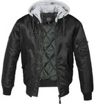 Brandit MA1 Sweat Hooded Jacke Farbe: Schwarz/Grau, Gr&ouml;sse: 4XL - Schwarz - 4XL