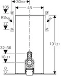 Geberit 131003JV5 Monolith Sanit&auml;rmodul f&uuml;r Stand-WC