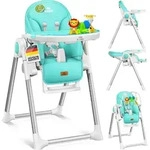 KIDIZ&reg; 3in1 Hochstuhl Kinderhochstuhl inkl. Spielb&uuml;gel , Babyliege ,...