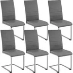 tectake&reg; Set Schwingstuhl Bettina gepolstert mit Kunstlederbezug 41 x 52 x 99 cm -