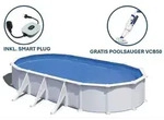 GRE Ovaler Stahlwandpool in Wei&szlig; KITPROV818 &ndash; 800 x 470 x 132 cm,...