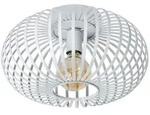 Lucide Deckenleuchte dimmbar wei&szlig; Metallk&auml;fig-Design &Oslash;40 cm 23 cm hoch - Wei&szlig;
