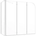 vidaXL Duschabtrennung 120x69x130 cm Hartglas Transparent - Silber