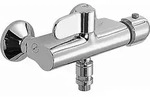 Hansa Brause-Thermostat HANSATEMPRA AP, mit Sicherheitseinrichtung, chrom - Silber