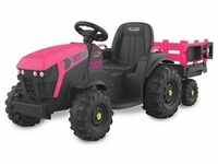 Ride-on Traktor Super Load mit Anhänger pink 12V