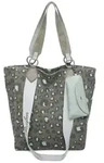 Fritzi aus Preu&szlig;en Schultertasche Handtasche Canvas Izzy02 Tote Leo Jungle gr&uuml;n -