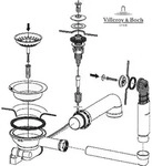 Villeroy & Boch 82861000 Ablaufgarnitur 828610 300x300mm aus