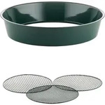BigDean XL Gartensieb aus Metall &Oslash; 37cm - fein bis grob - inkl. 3...