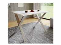 VCM Premium Holz Esstisch Küchentisch Speisetisch Tisch Xona X Silber Weiß