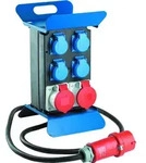 as-Schwabe Tragbarer CEE-Stromverteiler CEE 400V auf 4 Schuko-Dosen & 2 CEE IP44