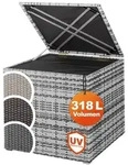 CASARIA&reg; Auflagenbox 318L Polyrattan - Wetterfeste Garten Aufbewahrungsbox f&uuml;r