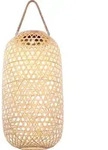 Globo Lighting Solarleuchte Bambus naturfarben, LED - Schwarz