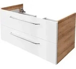 FACKELMANN Waschtisch-Unterschrank MILANO / Badschrank mit Soft-Close-System / Ma&szlig;e