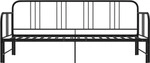vidaXL Tagesbett Ausziehbar Schwarz Metall 90x200 cm - Schwarz