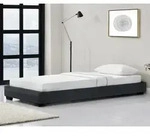Kunstlederbett Polsterbett aus Kunstleder Bettgestell mit Lattenrost 90x200 cm Bett