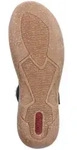 Rieker Damen Sandale Leder Cutouts T-Steg Schalensohle Klettverschluss 54555,