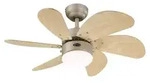 Deckenventilator Turbo Swirl Titan 76 cm mit Beleuchtung und Zugketten - Grau