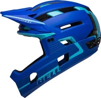 Bell 7138145, Bell Super Air R Spherical Downhillhelm Blau L Blau L