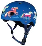 Micro Kinderhelm Fahrrad und Tretroller Deluxe Unicorn mit LED-Licht - Bunt