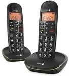 Doro Phone EASY 100W DUO Strahlungsarmes Schnurlostelefon, Rufnummernanzeige, 10h