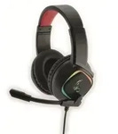 MediaRange Gaming-Headset 7.1 Surround-Sound LED Beleuchtung - Schwarz/Rot