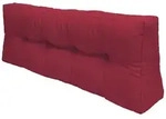 Beautissu Palettenkissen Outdoor R&uuml;ckenkissen ECO Elements, 120x40cm, Rot - Rot