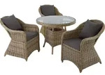 tectake&reg; Aluminium Rattan Sitzgruppe Z&uuml;rich wetterfest und UV-best&auml;ndig -