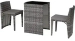 tectake&reg; Aluminium Rattanset Hamburg wetterfest und UV-best&auml;ndig - Grau