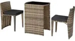 tectake&reg; Aluminium Rattanset Hamburg wetterfest und UV-best&auml;ndig - Naturbelassen
